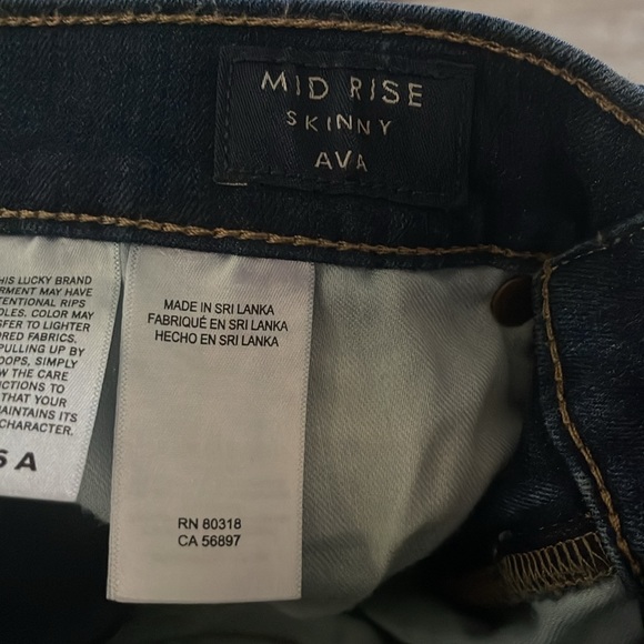 Lucky Brand Mid Rise Ava Skinny Jeans - Picture 9 of 9